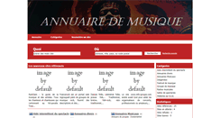 Desktop Screenshot of annuaire-musique.narayana.fr